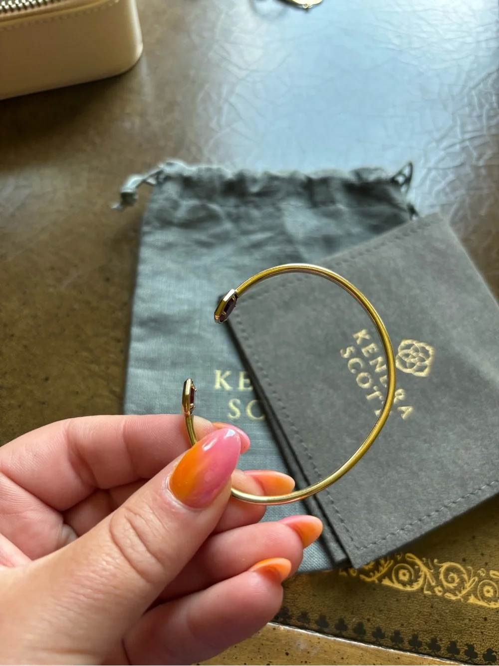 Kendra Scott Cuff Bracelet |  Sterling Silver w 18 karat gold vermeil